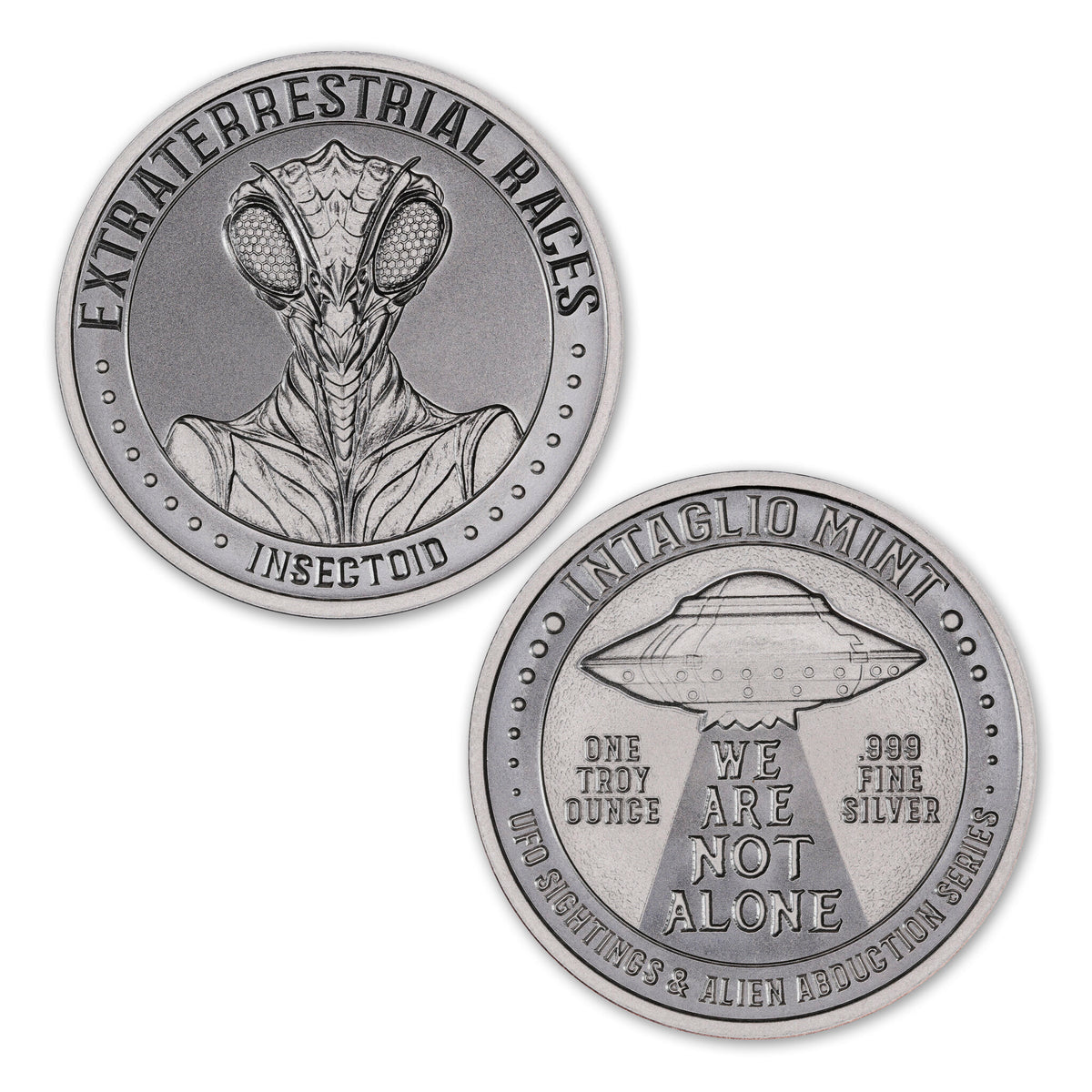 Estimate: Intaglio Mint Extraterrestrial Races - Insectoid 1 oz Silver Round