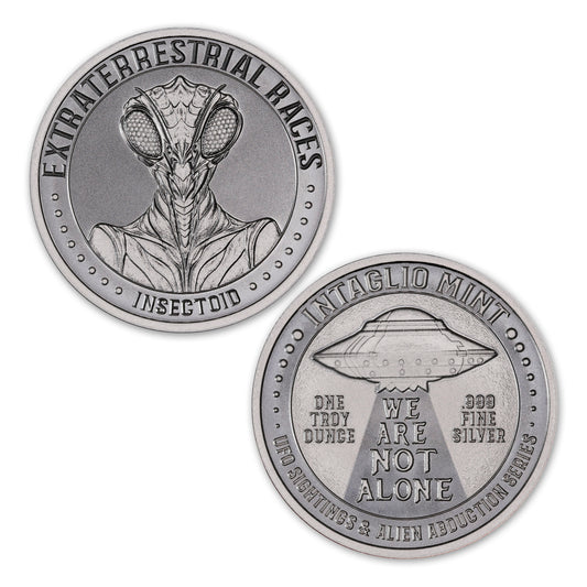Estimate: Intaglio Mint Extraterrestrial Races - Insectoid 1 oz Silver Round