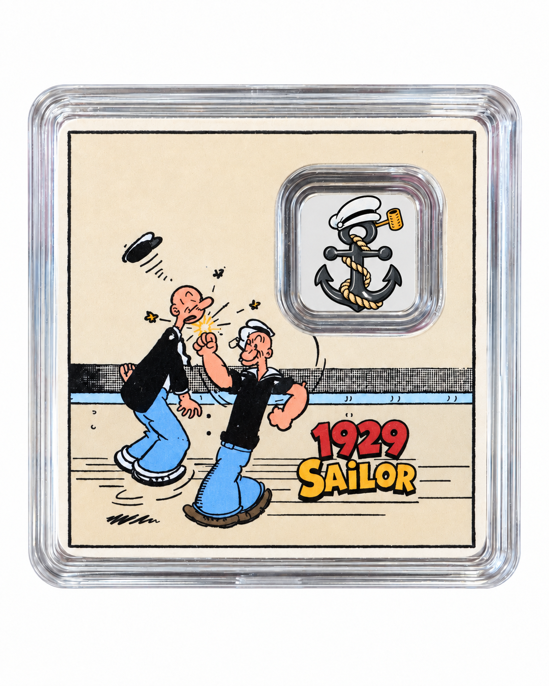 1929 Sailor Colorized 1g Silver Medal in Card