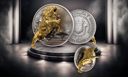 2026 Burundi Dynamic Dimension Lion 5 oz Silver Coin (07/08)
