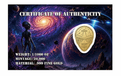 The Galactic Colony 1/1000 oz Gold Medal in Card (07/03)