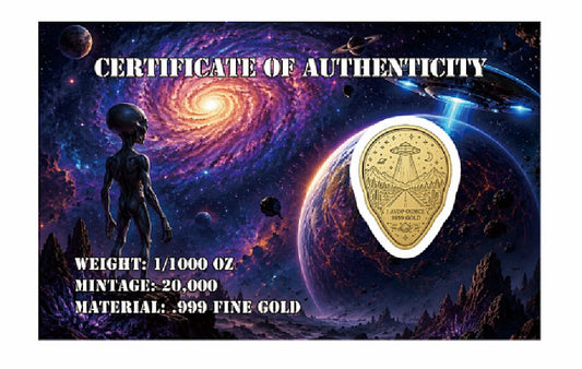 The Galactic Colony 1/1000 oz Gold Medal in Card (07/03)
