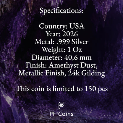 2026 U.S. Eagle Royal Amethyst Edition 1 oz Silver Coin (06/29)