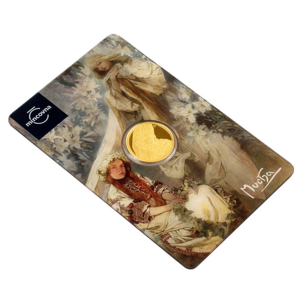 2026 Niue Alphonse Mucha - The Mystic 1/10 oz Gold Coin in Card