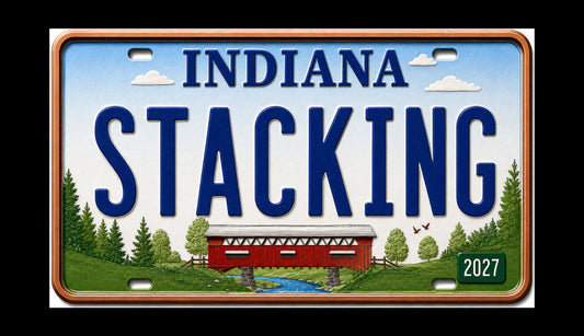2027 NORTH DAKOTA Stacking Across America License Plate Colorized 1 oz Copper Bar (Series 1) (07/07)