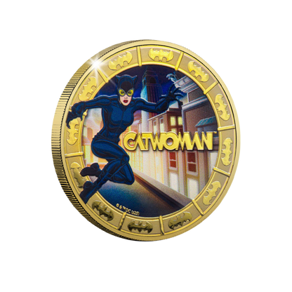 2025 Solomon Islands DC Catwoman Gold Plated 27.5g CN Coin in Card (07/13)