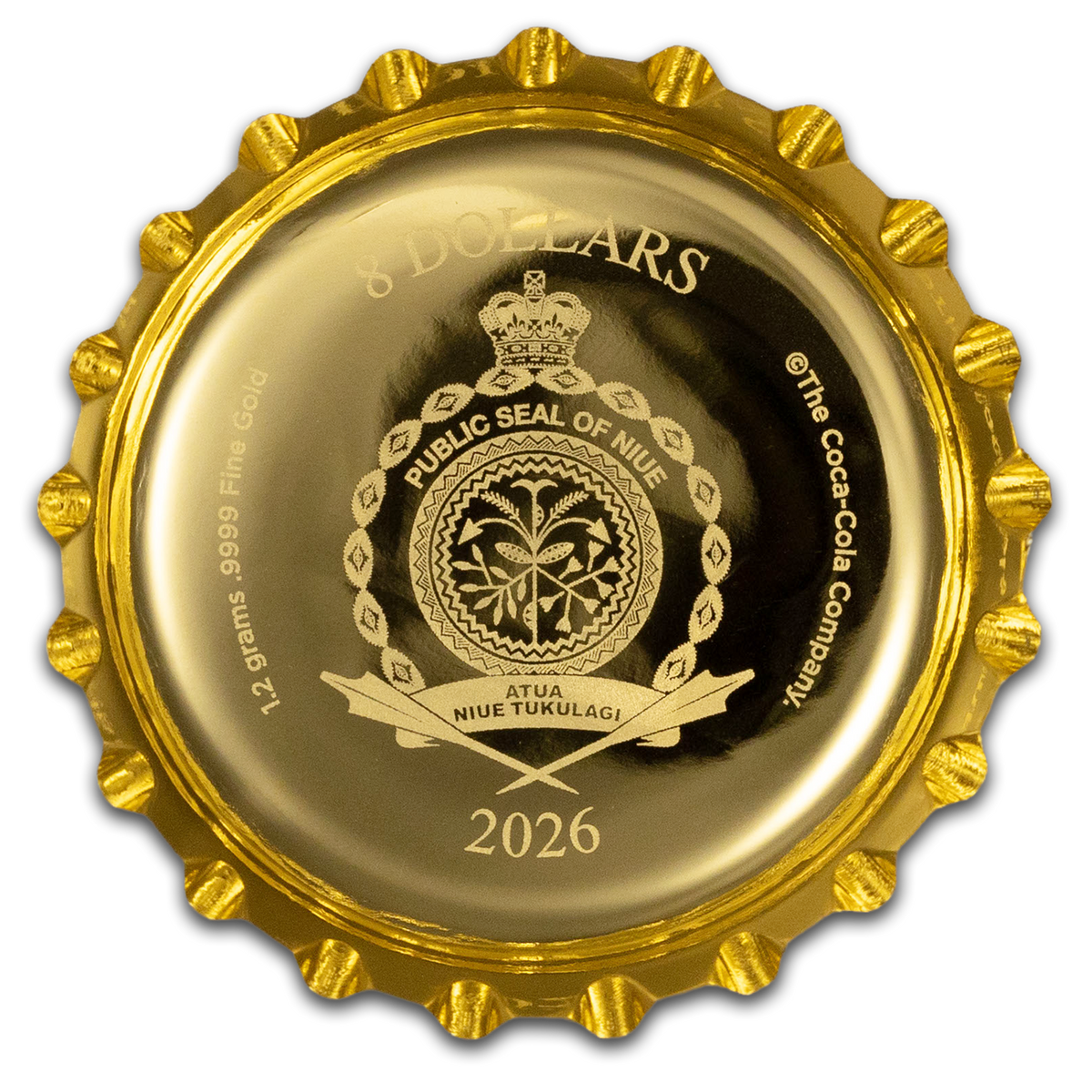 Estimate: 2026 PAMP Sprite Bottle Cap Shaped 1.2g Gold Coin