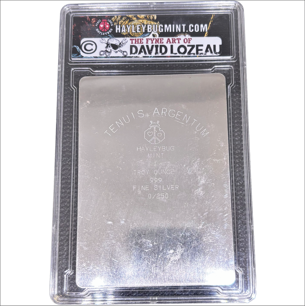 Athena by David Lozeau Colorized 1 oz Silver Bar in COA Slab