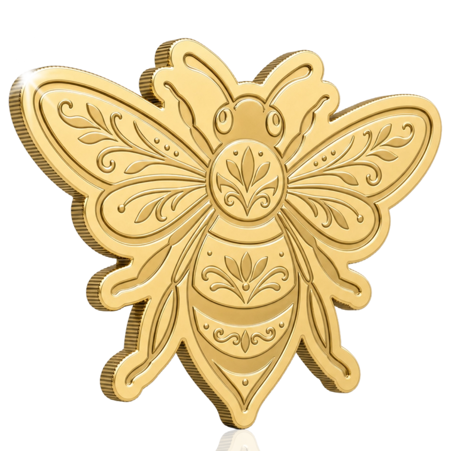 2026 Solomon Islands Honey Bee Shaped 1/1000 oz Gold Coin (07/08)