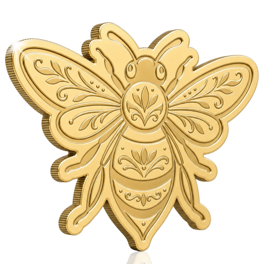 2026 Solomon Islands Honey Bee Shaped 1/1000 oz Gold Coin (07/08)