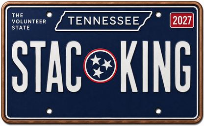 2027 Stacking Across America North Carolina License Plate