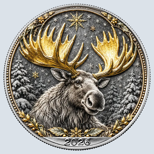 2026 U.S. Eagle The Golden Antlers Edition 1 oz Silver Coin