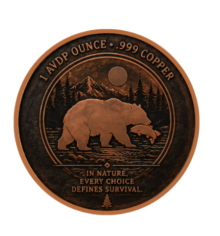 The River Angler Colorized 1 oz Copper Round in Card (06/25)