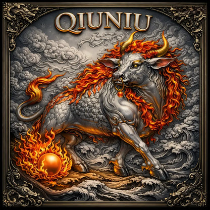2026 Truth Guard Qiu Niu Fiery Mythic Bull 2 oz Silver Coin