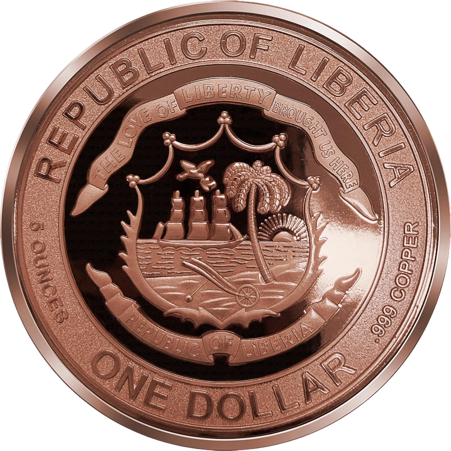 2026 Liberia Clydesdale Horse 5 oz Copper Medal (07/03)