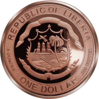 2026 Liberia Clydesdale Horse 5 oz Copper Medal (07/03)