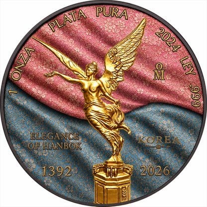 New Series! 2024 Mexico Libertad - Elegance of Hanbok (Day) Edition 1 oz Silver Coin