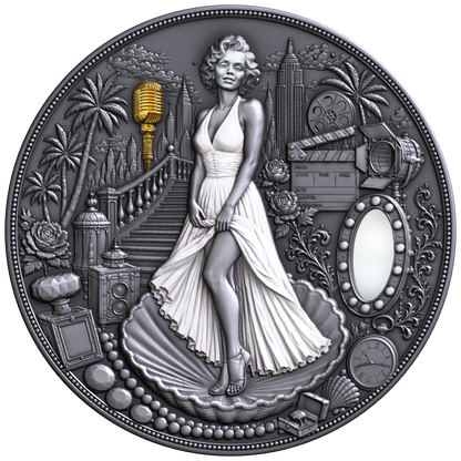 2026 Liberia Blonde in White 2 oz Silver Coin