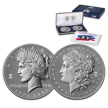 1776-2026 U.S. Diamond Field Morgan & Peace Dollar Two-Coin Set