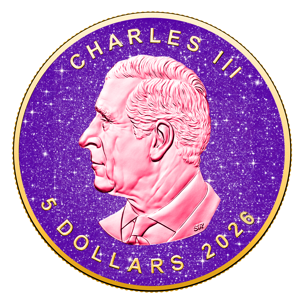 2026 Canada Maple Leaf Royal Amethyst Edition 1 oz Silver Coin (06/29)