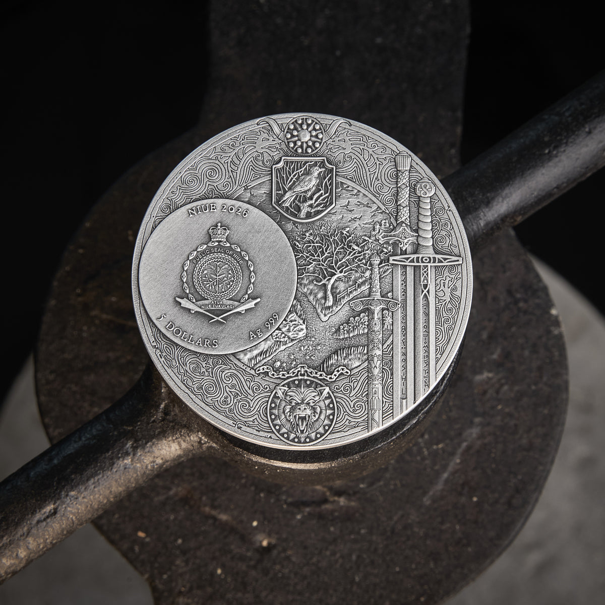 2026 Niue The Witcher - Crossroads of Ravens 2 oz Silver Coin