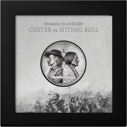 2026 Mongolia Enemies in History - Custer vs Sitting Bull 2 oz Silver Coin