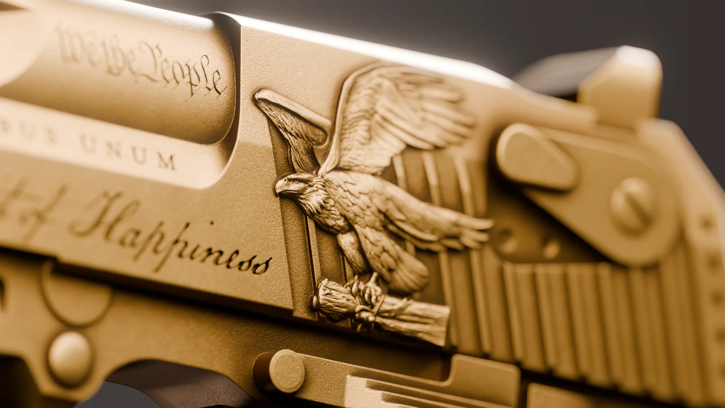 Trump Desert Eagle Gold Gilt 2 oz Silver Medal (07/17)