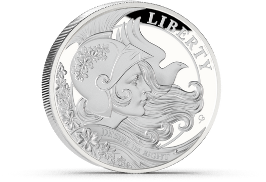 2027 Falkland Islands Liberty - Desire the Right Proof 5 oz Silver Coin