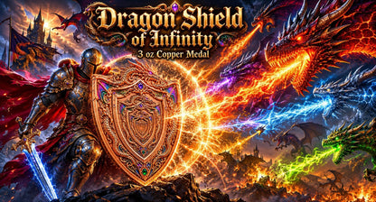 Dragon Shield of Infinity Shaped 3 oz Copper Medal (06/22)