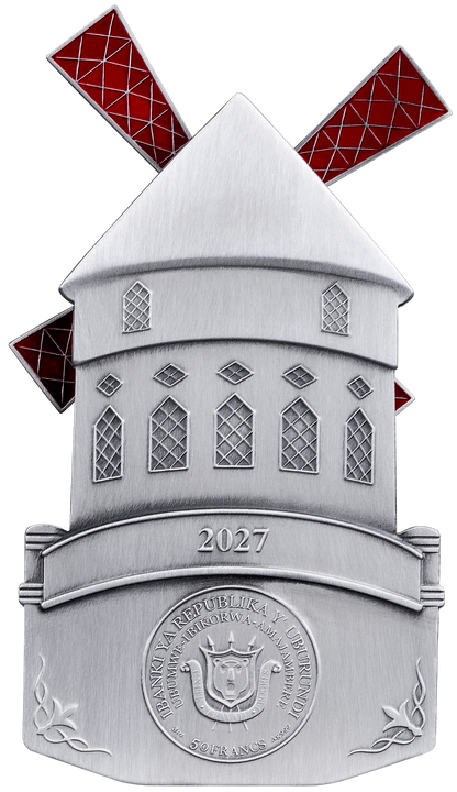 2027 Burundi Moulin Rouge Shaped 3 oz Silver Coin