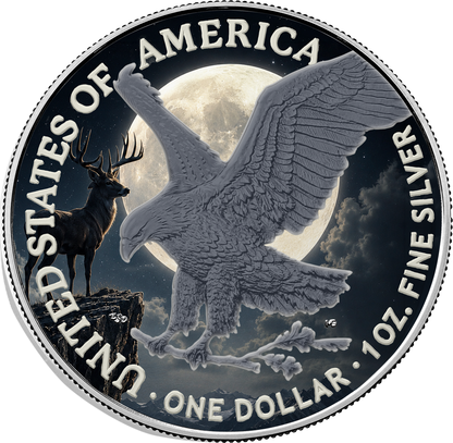 2026 U.S. Eagle Full Buck Moon Edition 1 oz Silver Coin (07/30)