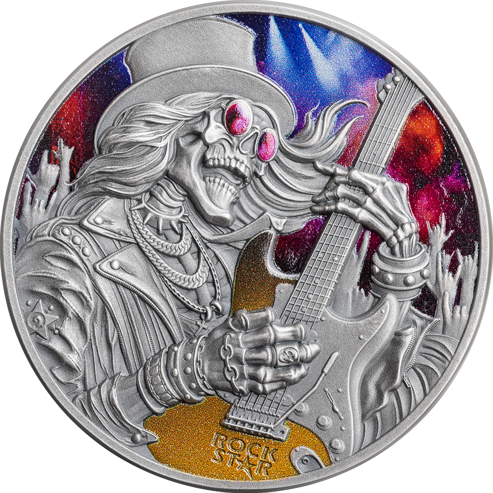 2026 Ghana Memento Mori - Rockstar 1 oz Silver Coin