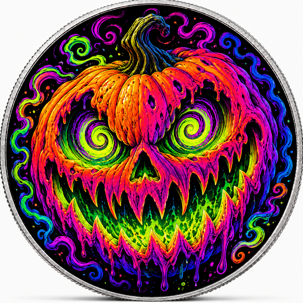 Neon Nightmare Colorized 1/10 oz Silver Round