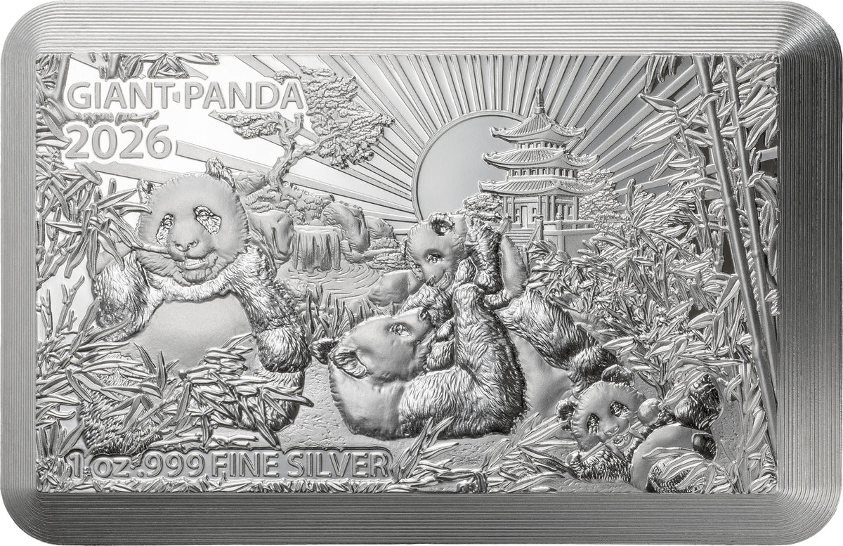 2026 Barbados Giant Panda Premium Size 1 oz Silver Coin