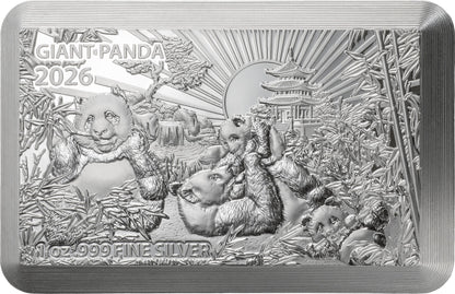 2026 Barbados Giant Panda Premium Size 1 oz Silver Coin