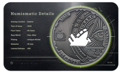 2022 Samoa Conspiracy Collection - Bermuda Triangle Cut-Out CN Coin in Card