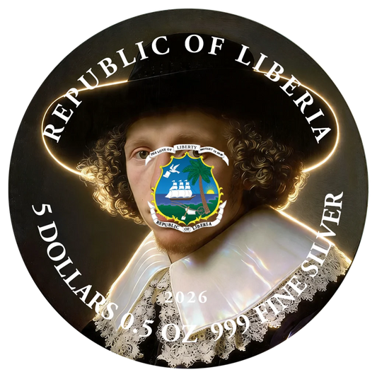 2026 Liberia Girl with a Pearl Earring 1/2 oz Silver Coin