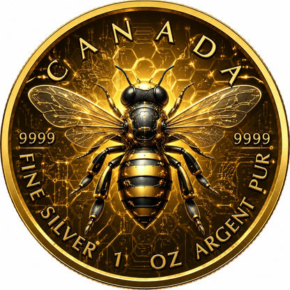2026 Canada Maple Leaf The Golden Bee Edition 1 oz Silver Coin