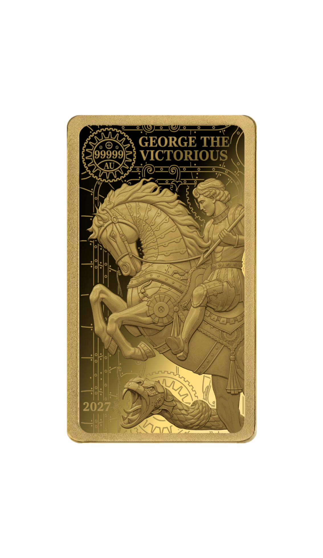 2027 Solomon Islands WPB Steampunk St. George 1/200 oz Gold Coin - Capsule