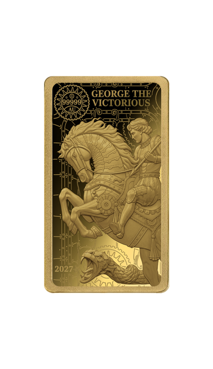 2027 Solomon Islands WPB Steampunk St. George 1/200 oz Gold Coin - Capsule
