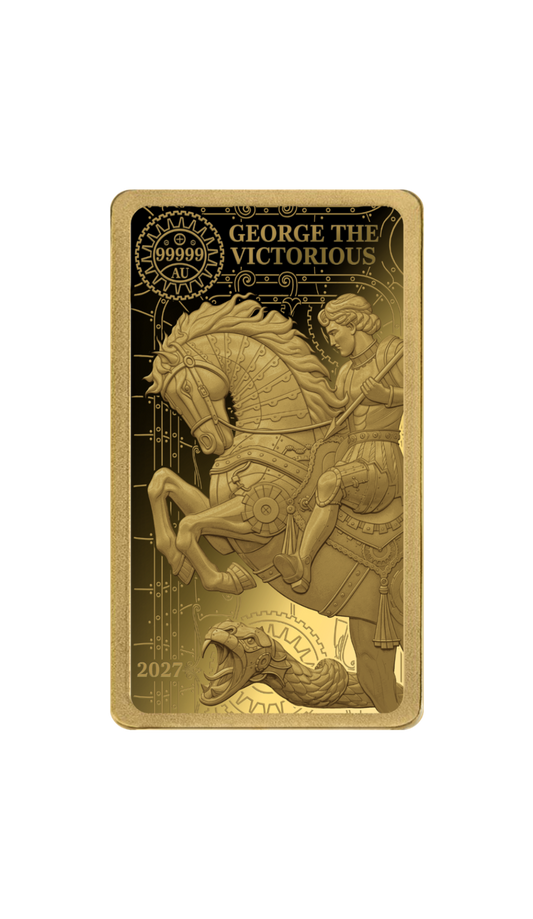 2027 Solomon Islands WPB Steampunk St. George 1/200 oz Gold Coin - Capsule