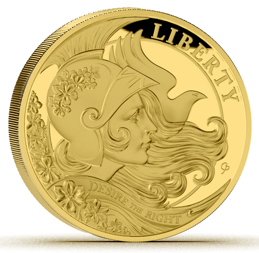 2027 Falkland Islands Liberty - Desire the Right BU 0.5g Gold Coin