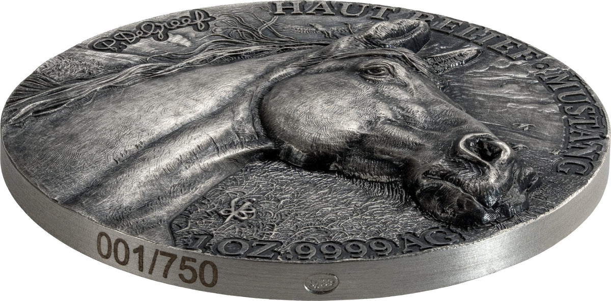 2026 Ivory Coast Big 5 North America - Mustang 1 oz Silver Coin