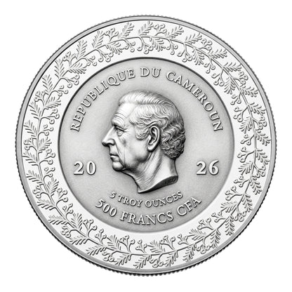 2026 Cameroon Nativity 5 oz White Brass Coin (06/19)