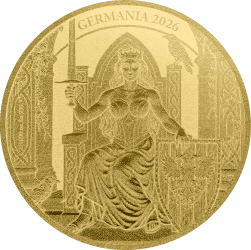 2026 Germania Lady Germania 1/1000 oz Gold Round in Card (07/13)