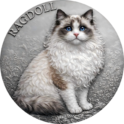 2026 Truth Guard World Feline Series - Ragdoll 2 oz Silver Coin