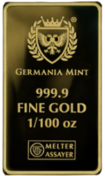 2026 Germania Mint Halloween 2026 1/100 oz Gold Bar in Card
