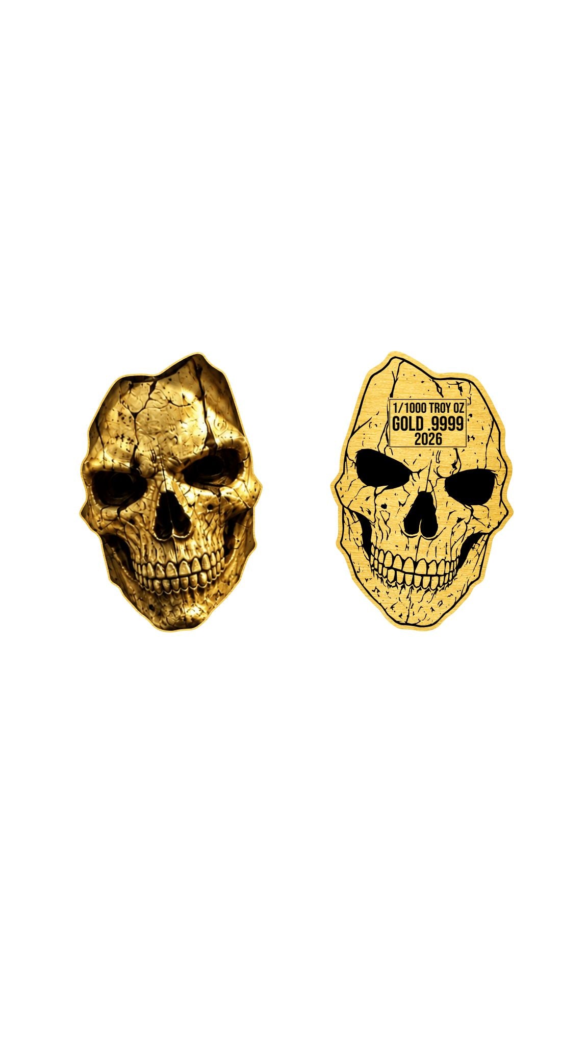 2026 Black Ops Reaper Shaped 1/1000 oz Gold in Card (07/14)