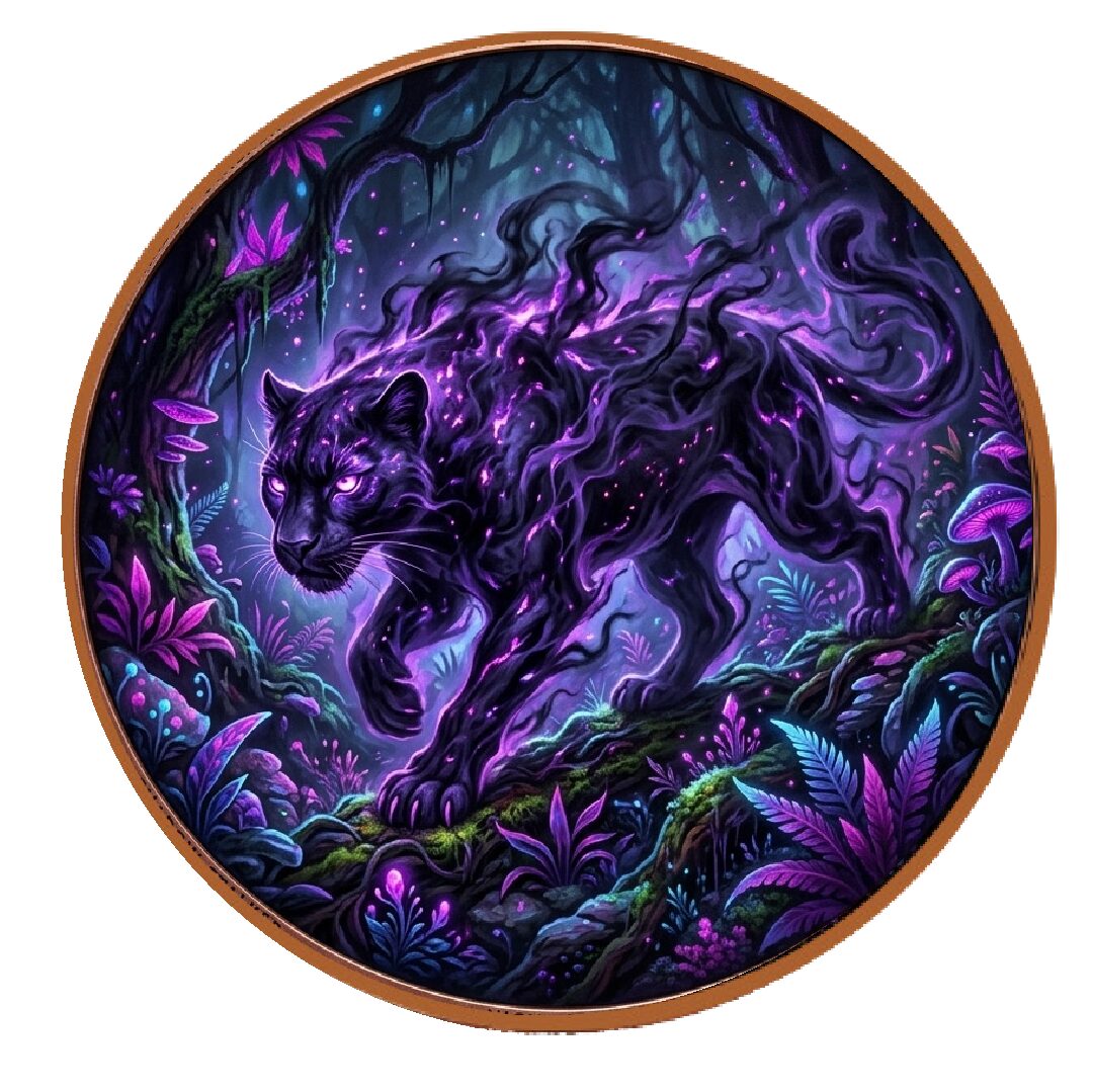 Shadow Stalker Colorized 5 oz Copper Round (07/07)