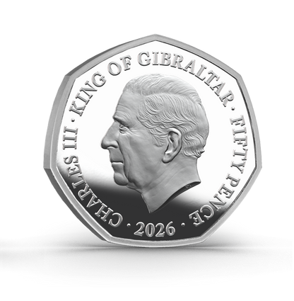2026 Gibraltar Merry Christmas Colorized 50p 8g CN Coin in Card